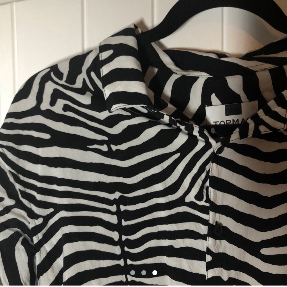 Topman Zebra Button Up Shirt - Picture 3 of 3
